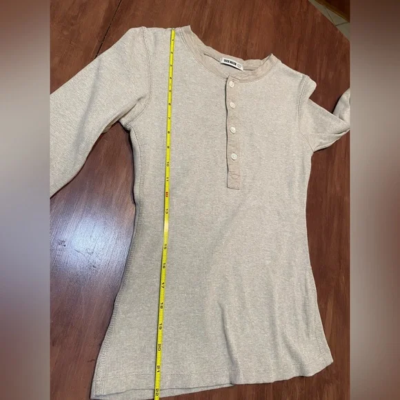 Buck Mason Women’s Slim Fit Henley Long Sleeve Tee Size S - Picture 5 of 8